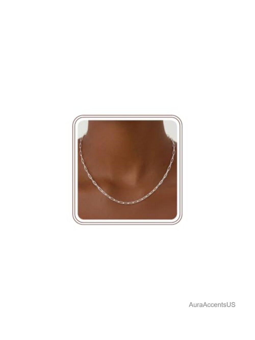 Sterling Silver Paperclip Chain Necklace for Women